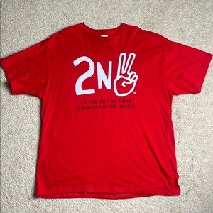 Red Graphic “2n2” Tee